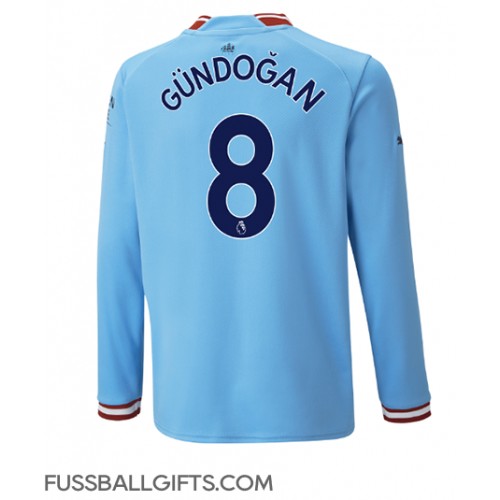 Manchester City Ilkay Gundogan #8 Fußballbekleidung Heimtrikot 2022-23 Langarm